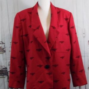 EUC DONCASTER Vintage Red Blazer Plus size